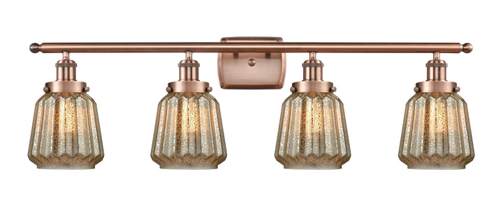 Innovations Lighting Chatham 6" Bath Vanity Light - Antique Copper Vanity Lights Innovations Lighting Mercury ; Glass Type: Mercury; Ribbed  