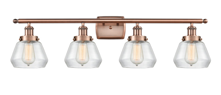 Innovations Lighting Fulton 6" Bath Vanity Light - Antique Copper Vanity Lights Innovations Lighting Clear ; Glass Type: Transparent  