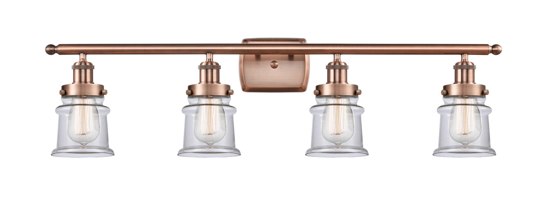 Innovations Lighting Canton 5" Bath Vanity Light - Antique Copper Vanity Lights Innovations Lighting Clear ; Glass Type: Transparent  