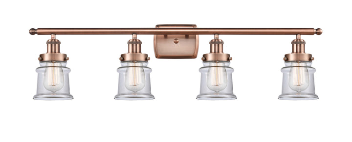 Innovations Lighting Canton 5" Bath Vanity Light - Antique Copper Vanity Lights Innovations Lighting Clear ; Glass Type: Transparent  