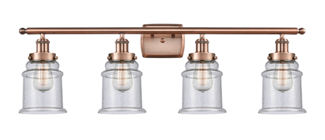 Innovations Lighting Canton 6" Bath Vanity Light - Antique Copper Vanity Lights Innovations Lighting Seedy ; Glass Type: Seedy  