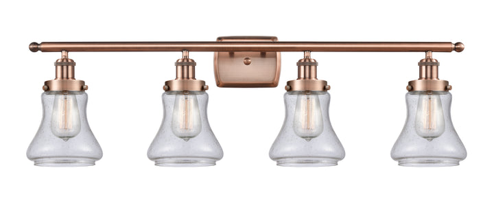 Innovations Lighting Bellmont 6" Bath Vanity Light - Antique Copper Vanity Lights Innovations Lighting Seedy ; Glass Type: Seedy  