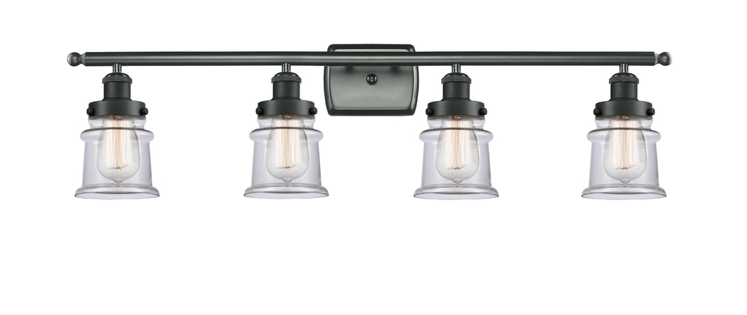 Innovations Lighting Canton 5" Bath Vanity Light - Matte Black Vanity Lights Innovations Lighting Clear ; Glass Type: Transparent  