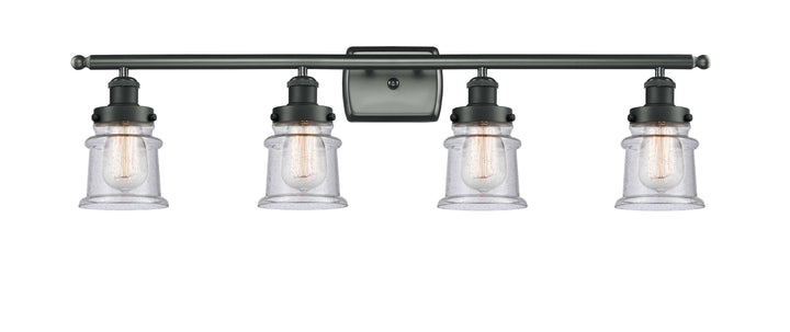 Innovations Lighting Canton 5" Bath Vanity Light - Matte Black Vanity Lights Innovations Lighting Seedy ; Glass Type: Seedy  