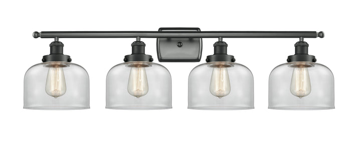 Innovations Lighting Bell 8" Bath Vanity Light - Matte Black Vanity Lights Innovations Lighting Clear ; Glass Type: Transparent  