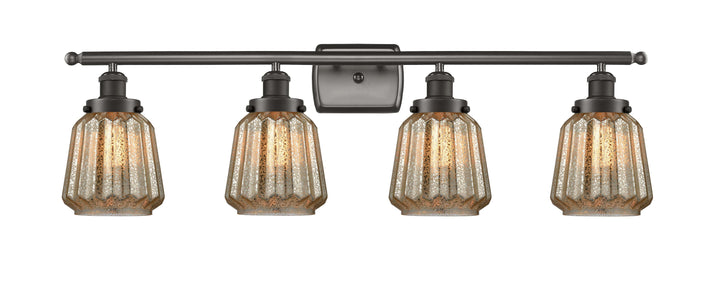 Innovations Lighting Chatham 6" Bath Vanity Light - Oil Rubbed Bronze Vanity Lights Innovations Lighting Mercury ; Glass Type: Mercury; Ribbed  