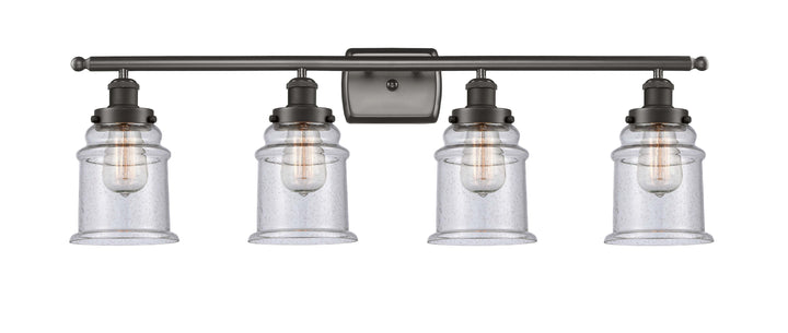 Innovations Lighting Canton 6" Bath Vanity Light - Oil Rubbed Bronze Vanity Lights Innovations Lighting Seedy ; Glass Type: Seedy  