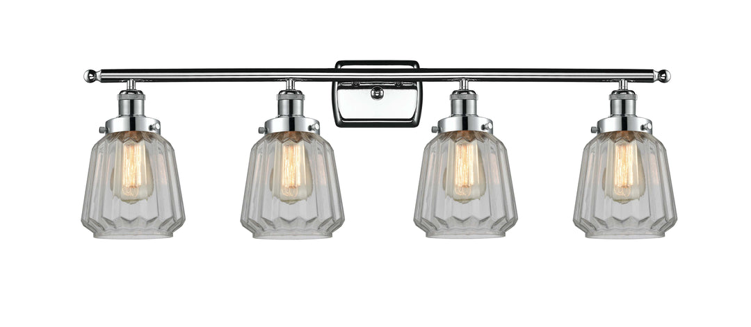 Innovations Lighting Chatham 6" Bath Vanity Light - Polished Chrome Vanity Lights Innovations Lighting Clear ; Glass Type: Transparent; Ribbed  