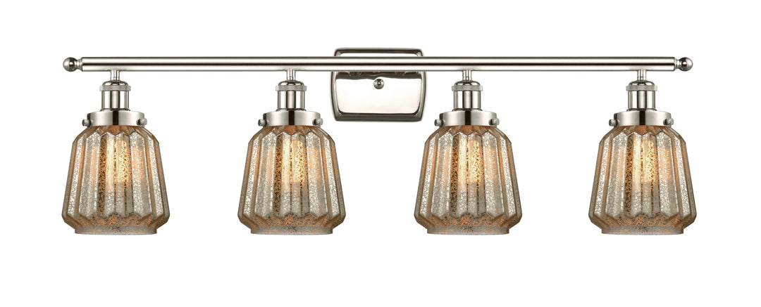 Innovations Lighting Chatham 6" Bath Vanity Light - Polished Nickel Vanity Lights Innovations Lighting Mercury ; Glass Type: Mercury; Ribbed  