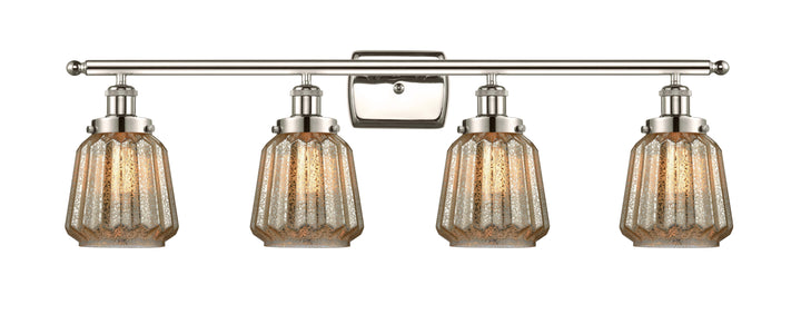 Innovations Lighting Chatham 6" Bath Vanity Light - Polished Nickel Vanity Lights Innovations Lighting Mercury ; Glass Type: Mercury; Ribbed  