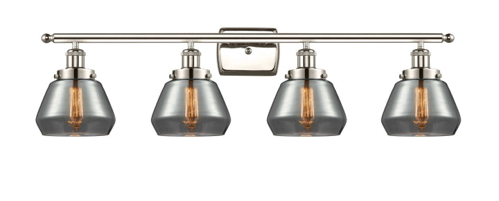 Innovations Lighting Fulton 6" Bath Vanity Light - Polished Nickel Vanity Lights Innovations Lighting Light Smoke ; Glass Type: Smoked  