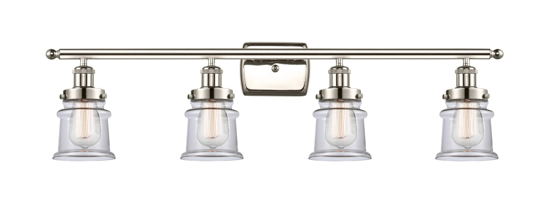 Innovations Lighting Canton 5" Bath Vanity Light - Polished Nickel Vanity Lights Innovations Lighting Clear ; Glass Type: Transparent  