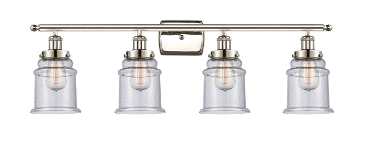 Innovations Lighting Canton 6" Bath Vanity Light - Polished Nickel Vanity Lights Innovations Lighting Seedy ; Glass Type: Seedy  