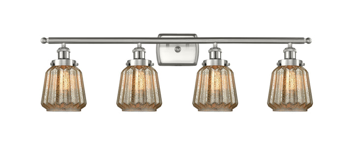 Innovations Lighting Chatham 6" Bath Vanity Light - Brushed Satin Nickel Vanity Lights Innovations Lighting Mercury ; Glass Type: Mercury; Ribbed  