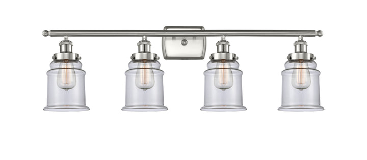 Innovations Lighting Canton 6" Bath Vanity Light - Brushed Satin Nickel Vanity Lights Innovations Lighting Clear ; Glass Type: Transparent  