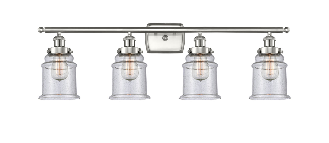 Innovations Lighting Canton 6" Bath Vanity Light - Brushed Satin Nickel Vanity Lights Innovations Lighting Seedy ; Glass Type: Seedy  