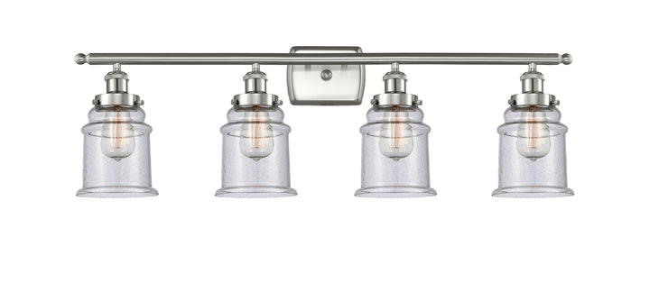 Innovations Lighting Canton 6" Bath Vanity Light - Brushed Satin Nickel Vanity Lights Innovations Lighting Seedy ; Glass Type: Seedy  