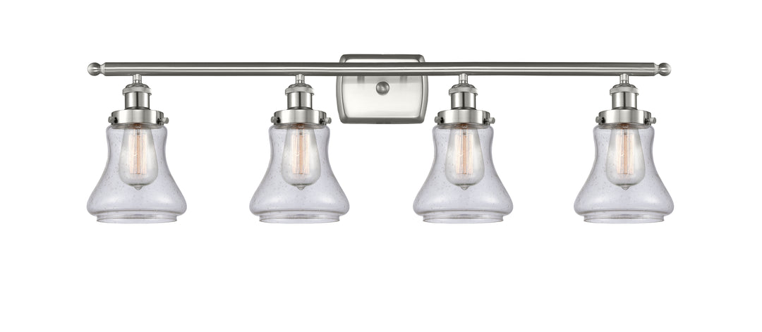 Innovations Lighting Bellmont 6" Bath Vanity Light - Brushed Satin Nickel Vanity Lights Innovations Lighting Seedy ; Glass Type: Seedy  