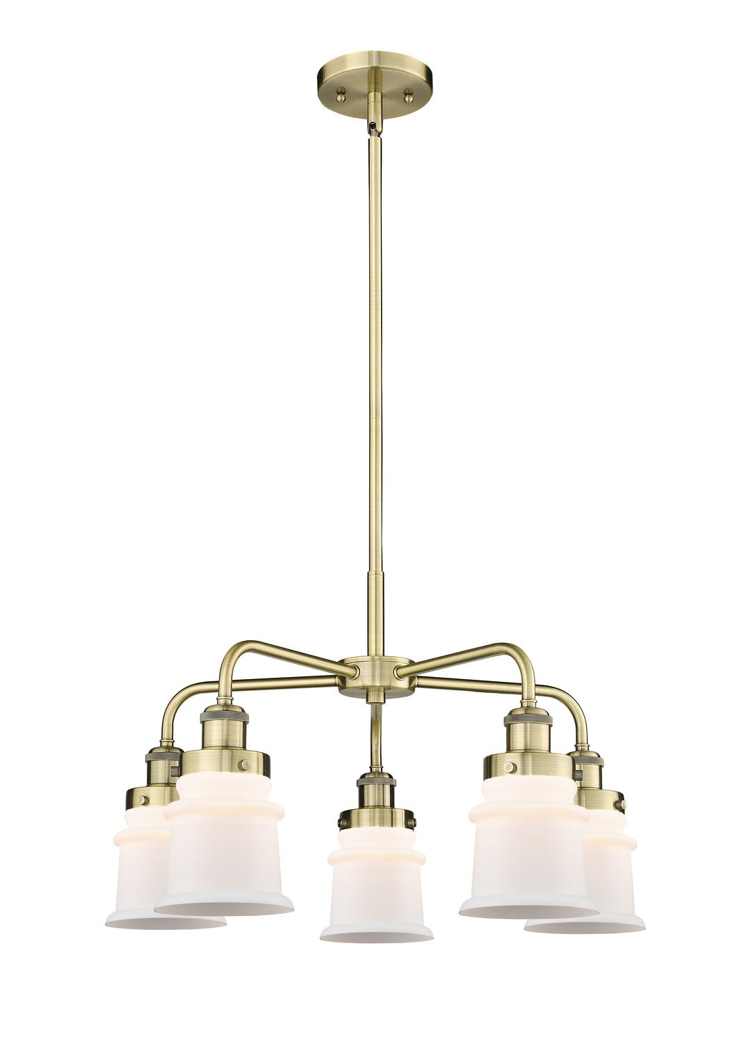 Innovations Lighting Canton Chandelier Chandeliers Innovations Lighting Antique Brass Matte White ; Glass Type: Frosted 