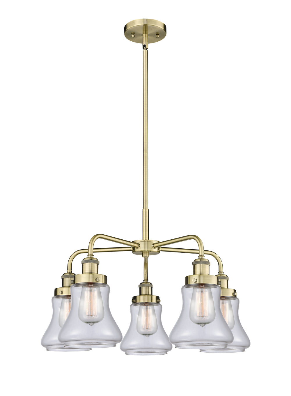 Innovations Lighting Bellmont 6" Chandelier Chandeliers Innovations Lighting Antique Brass Clear ; Glass Type: Clear 