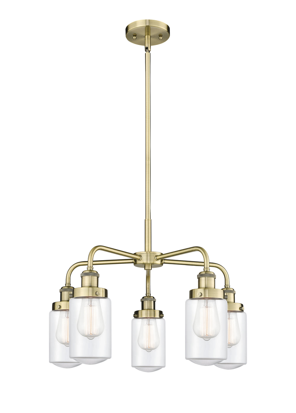 Innovations Lighting Dover Chandelier - Antique Brass Chandeliers Innovations Lighting Clear ; Glass Type: Clear  