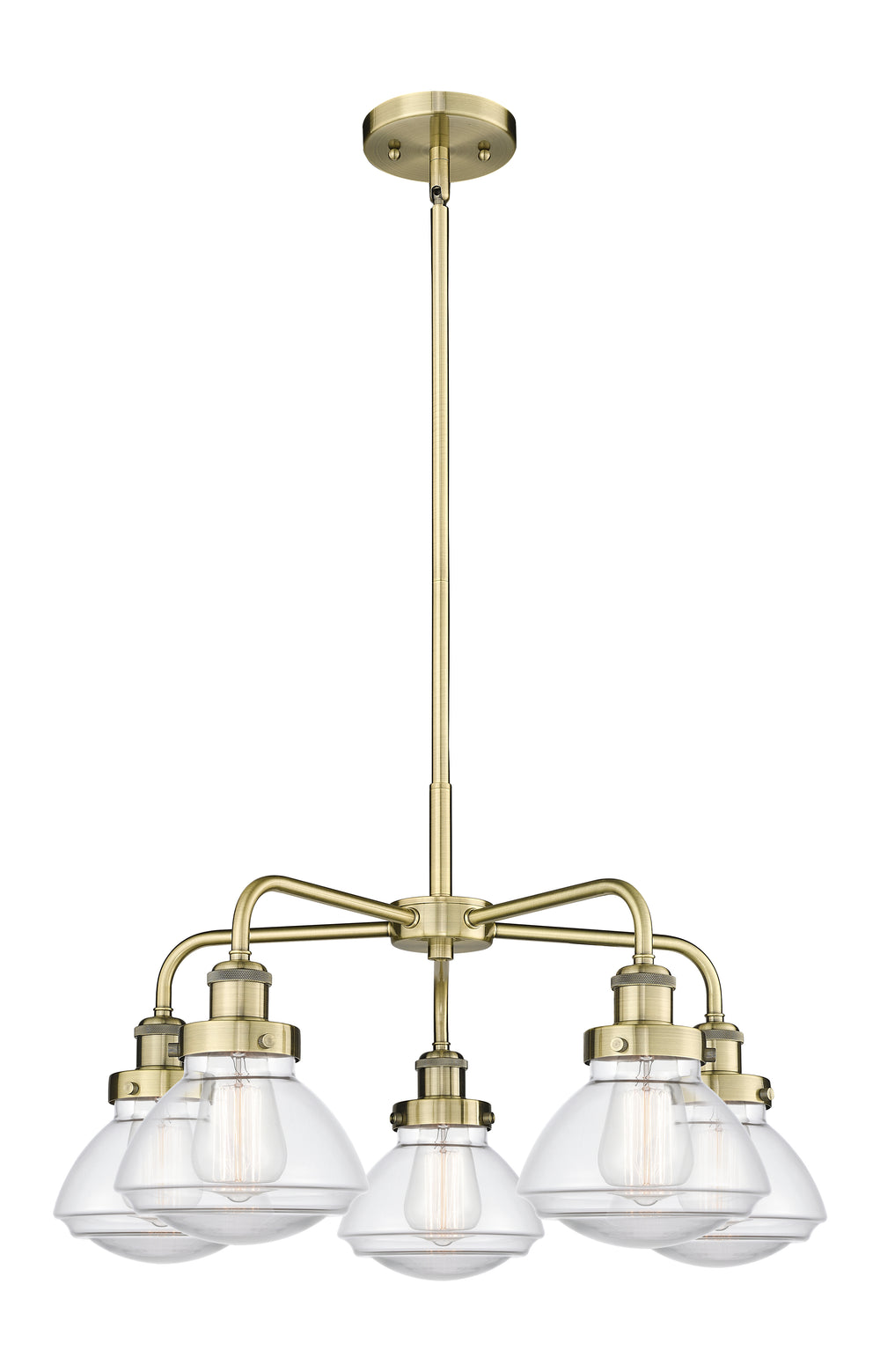 Innovations Lighting Olean Chandelier - Antique Brass Chandeliers Innovations Lighting Clear ; Glass Type: Clear  