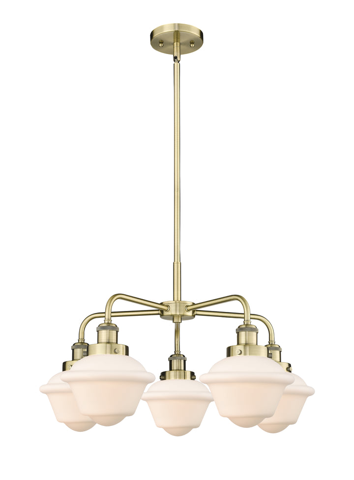 Innovations Lighting Oxford Chandelier - Antique Brass Chandeliers Innovations Lighting Matte White ; Glass Type: Frosted  