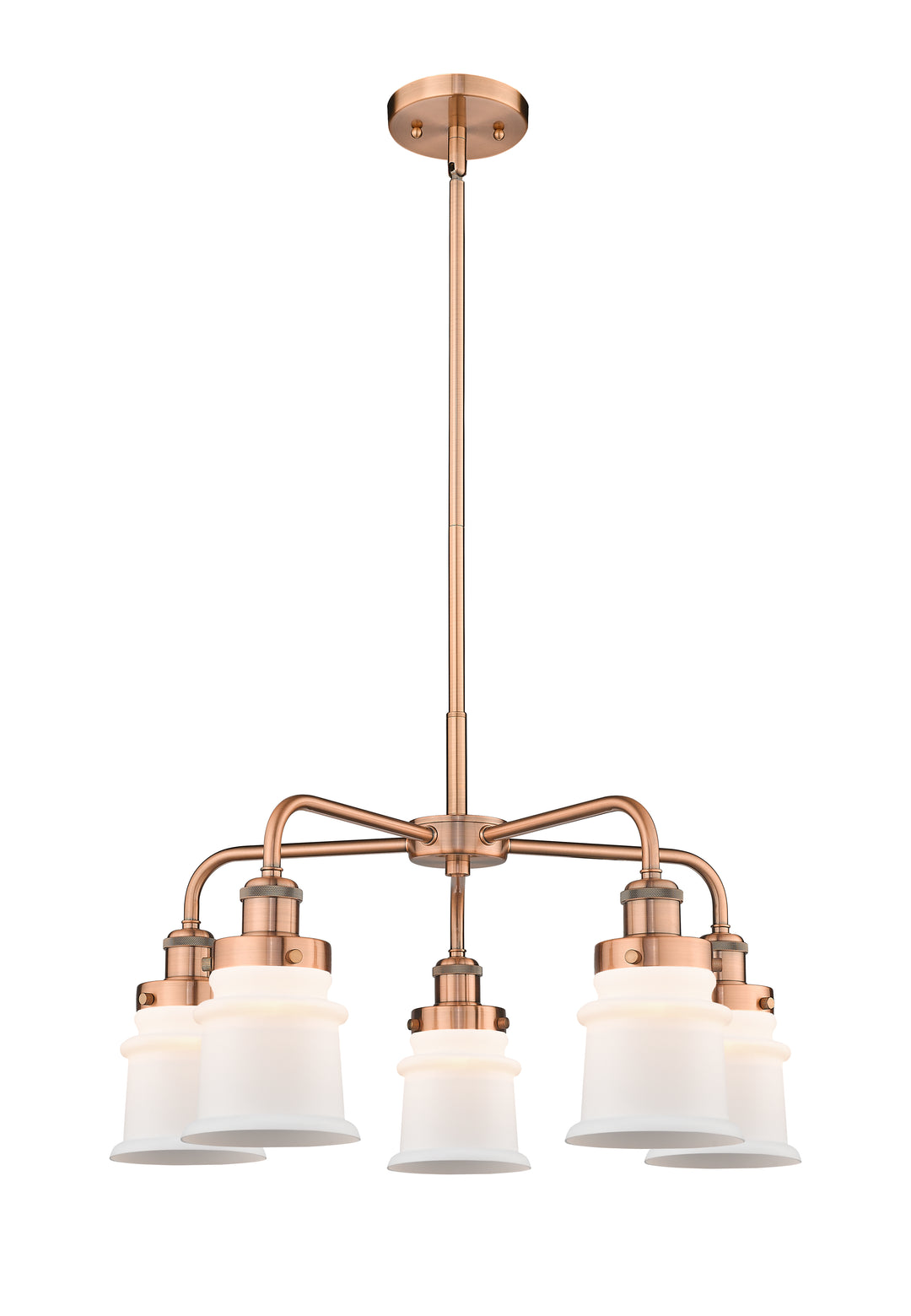 Innovations Lighting Canton Chandelier Chandeliers Innovations Lighting Antique Copper Matte White ; Glass Type: Frosted 