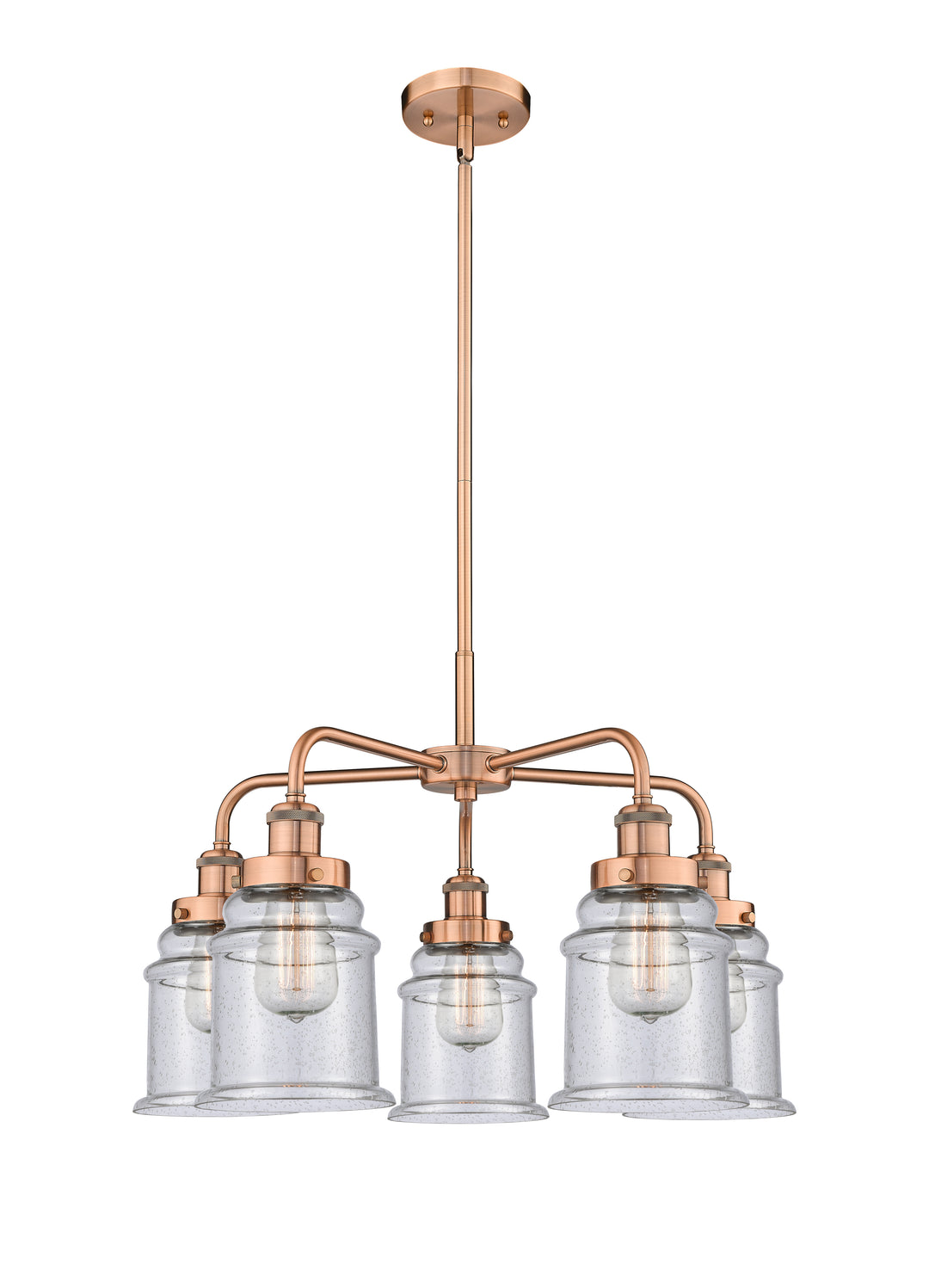 Innovations Lighting Canton 6" Chandelier Chandeliers Innovations Lighting Antique Copper Seedy ; Glass Type: Seeded 