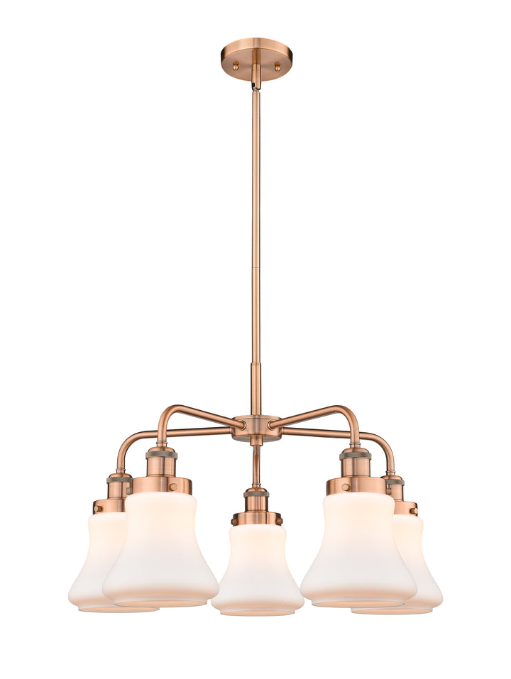 Innovations Lighting Bellmont 6" Chandelier Chandeliers Innovations Lighting Antique Copper Matte White ; Glass Type: Frosted 