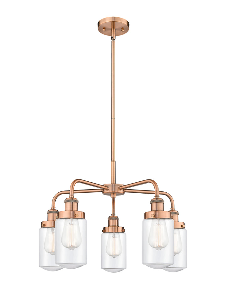 Innovations Lighting Dover Chandelier - Antique Copper Chandeliers Innovations Lighting Clear ; Glass Type: Clear  