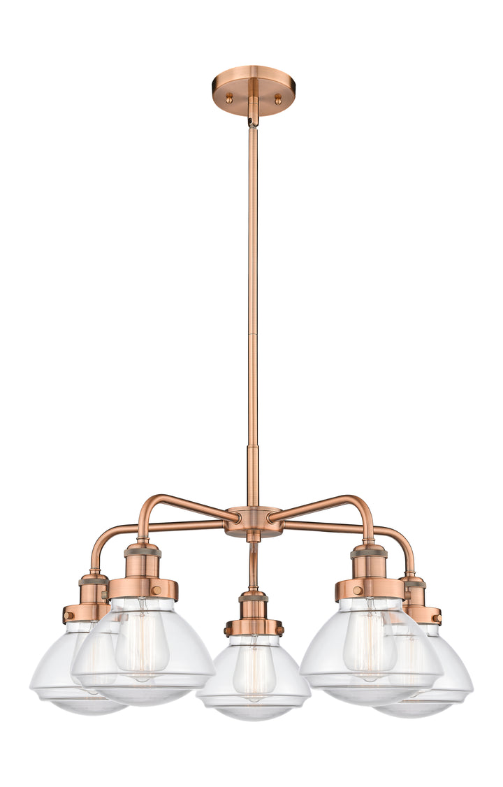 Innovations Lighting Olean Chandelier - Antique Copper Chandeliers Innovations Lighting Clear ; Glass Type: Clear  