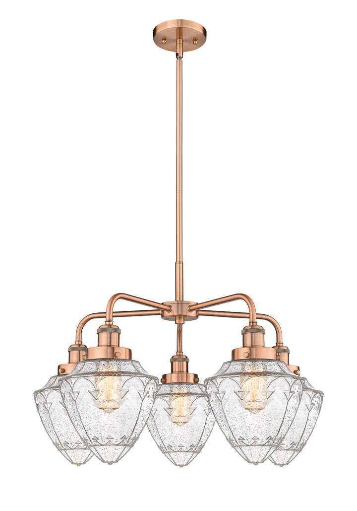 Innovations Lighting Bullet 7" Chandelier Chandeliers Innovations Lighting Antique Copper Seedy ; Glass Type: Seeded 