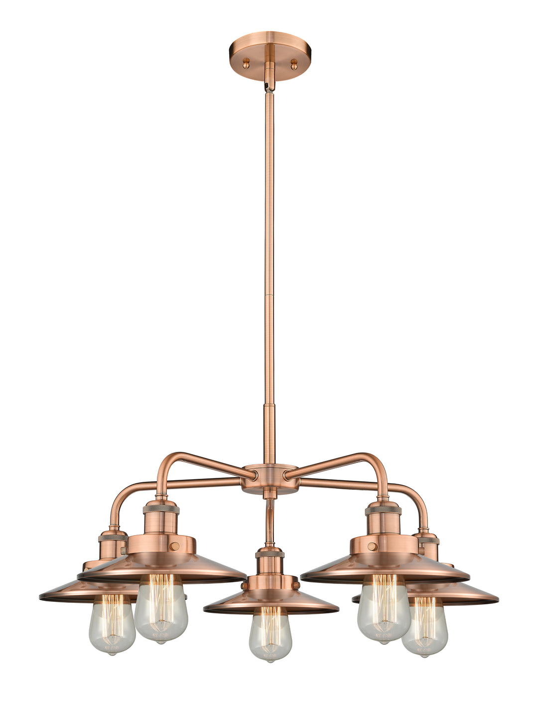 Innovations Lighting Railroad 8" Chandelier Chandeliers Innovations Lighting Antique Copper  