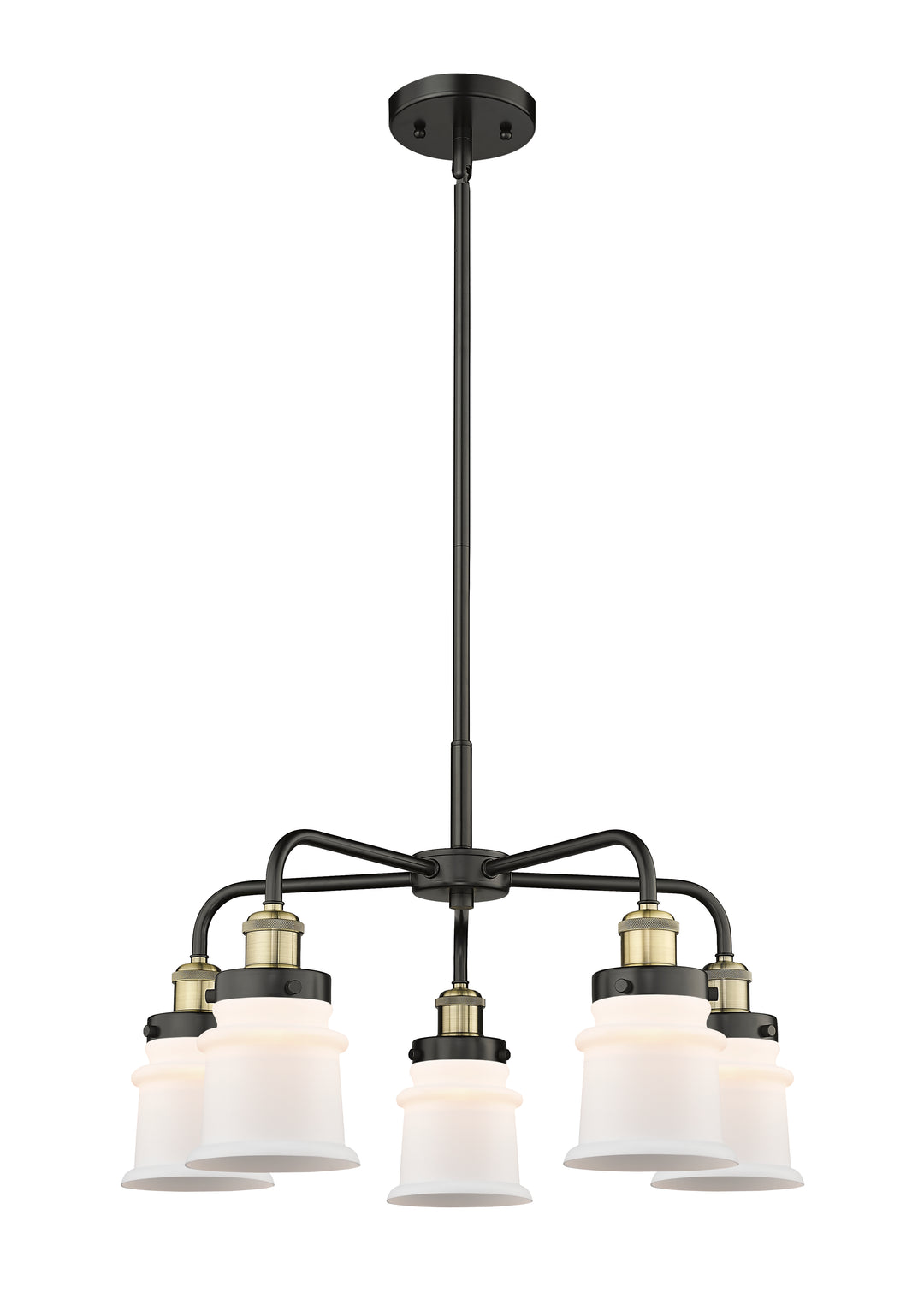 Innovations Lighting Canton Chandelier Chandeliers Innovations Lighting Black Antique Brass Matte White ; Glass Type: Frosted 