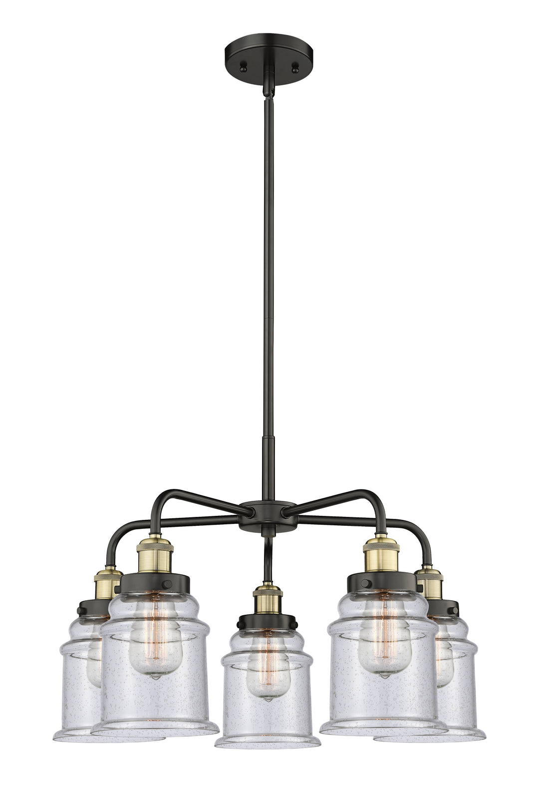 Innovations Lighting Canton 6" Chandelier Chandeliers Innovations Lighting Black Antique Brass Seedy ; Glass Type: Seeded 