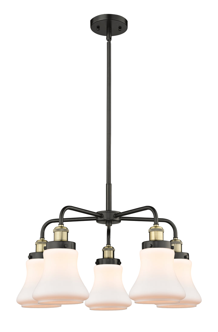 Innovations Lighting Bellmont 6" Chandelier Chandeliers Innovations Lighting Black Antique Brass Matte White ; Glass Type: Frosted 