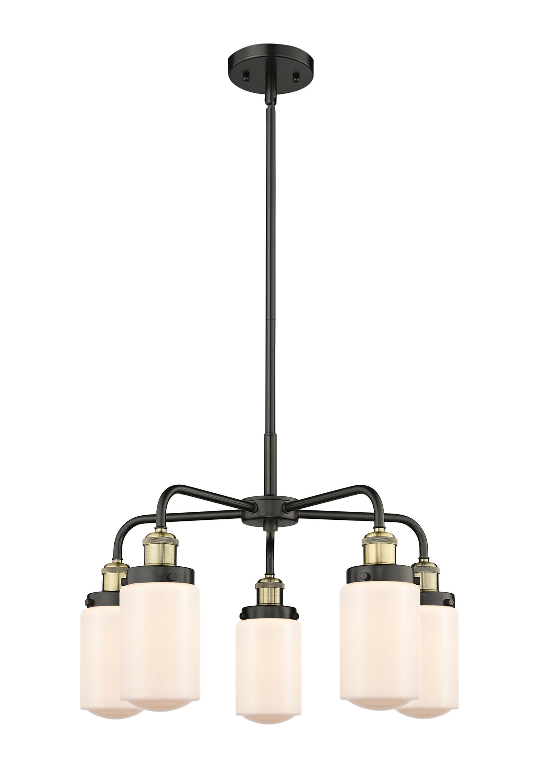 Innovations Lighting Dover Chandelier - Black Antique Brass