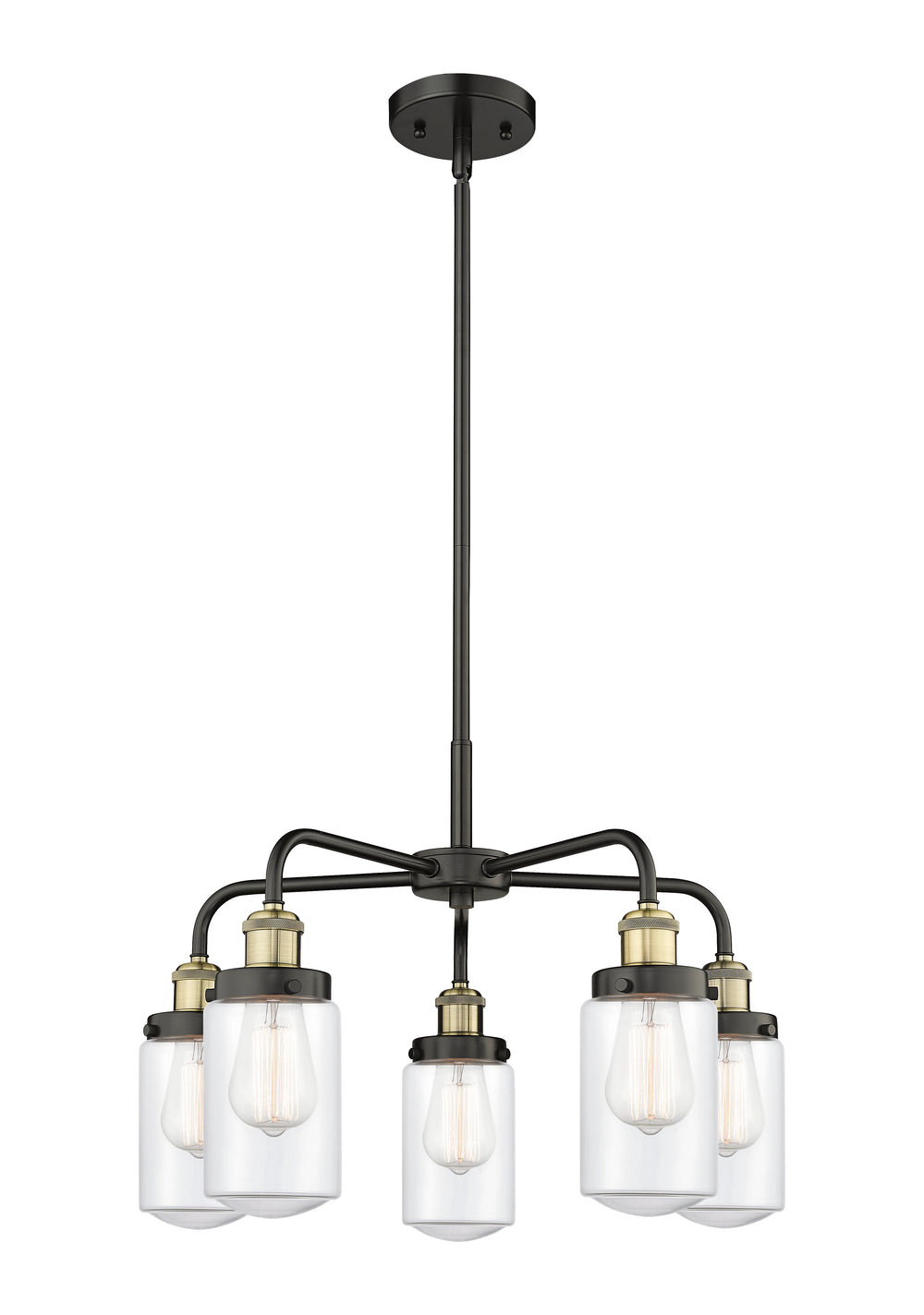 Innovations Lighting Dover Chandelier - Black Antique Brass