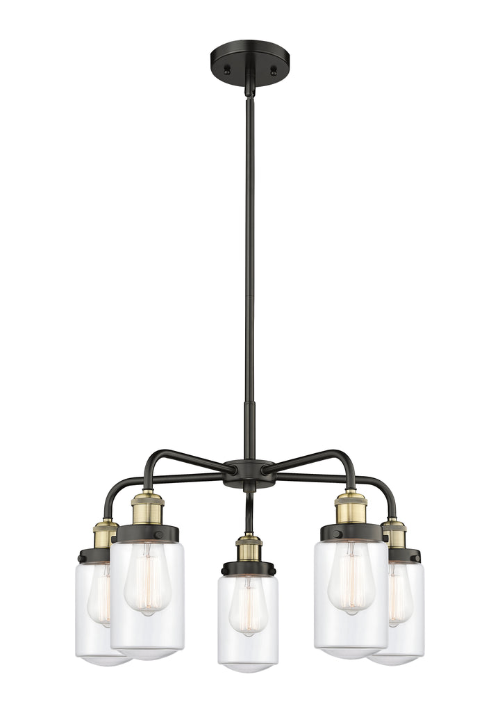 Innovations Lighting Dover Chandelier - Black Antique Brass Chandeliers Innovations Lighting Clear ; Glass Type: Clear  