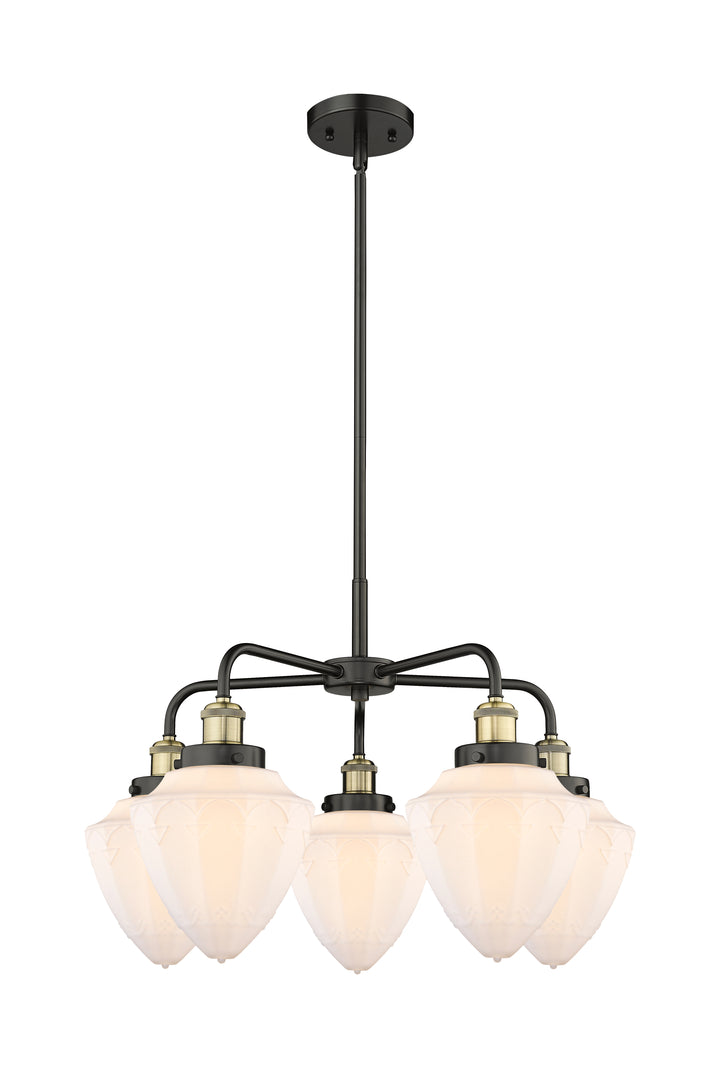 Innovations Lighting Bullet 7" Chandelier Chandeliers Innovations Lighting Black Antique Brass Matte White ; Glass Type: Frosted 