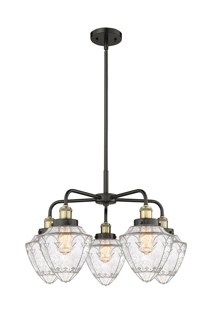 Innovations Lighting Bullet 7" Chandelier Chandeliers Innovations Lighting Black Antique Brass Seedy ; Glass Type: Seeded 