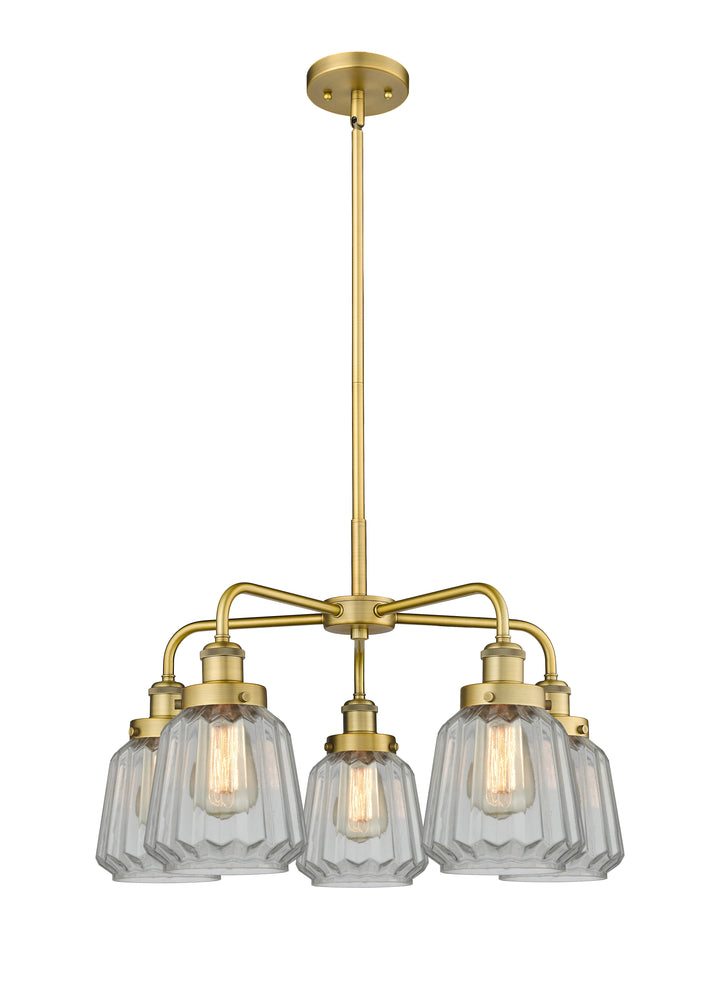 Innovations Lighting Chatham Chandelier - Brushed Brass Chandeliers Innovations Lighting Clear ; Glass Type: Transparent; Ribbed  