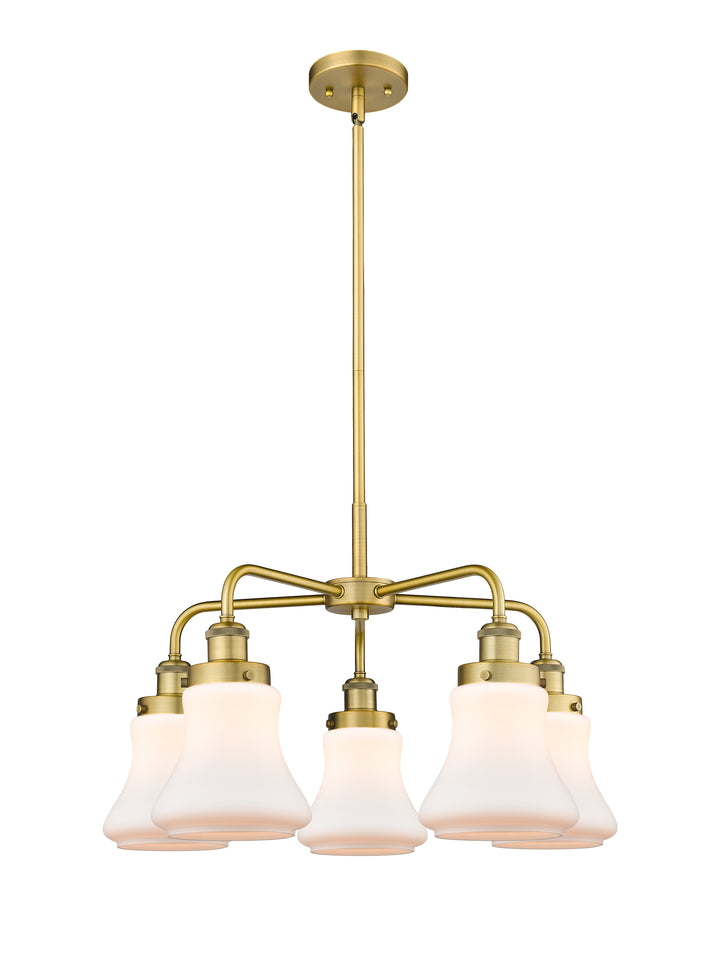 Innovations Lighting Bellmont 6" Chandelier Chandeliers Innovations Lighting Brushed Brass Matte White ; Glass Type: Frosted 