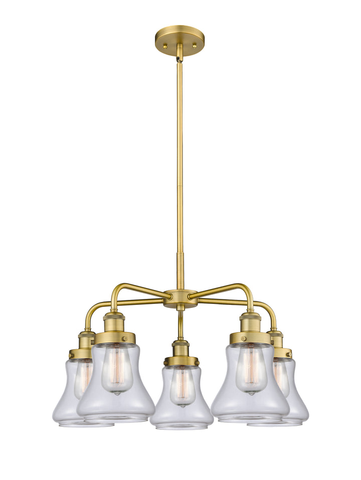 Innovations Lighting Bellmont 6" Chandelier Chandeliers Innovations Lighting Brushed Brass Clear ; Glass Type: Clear 