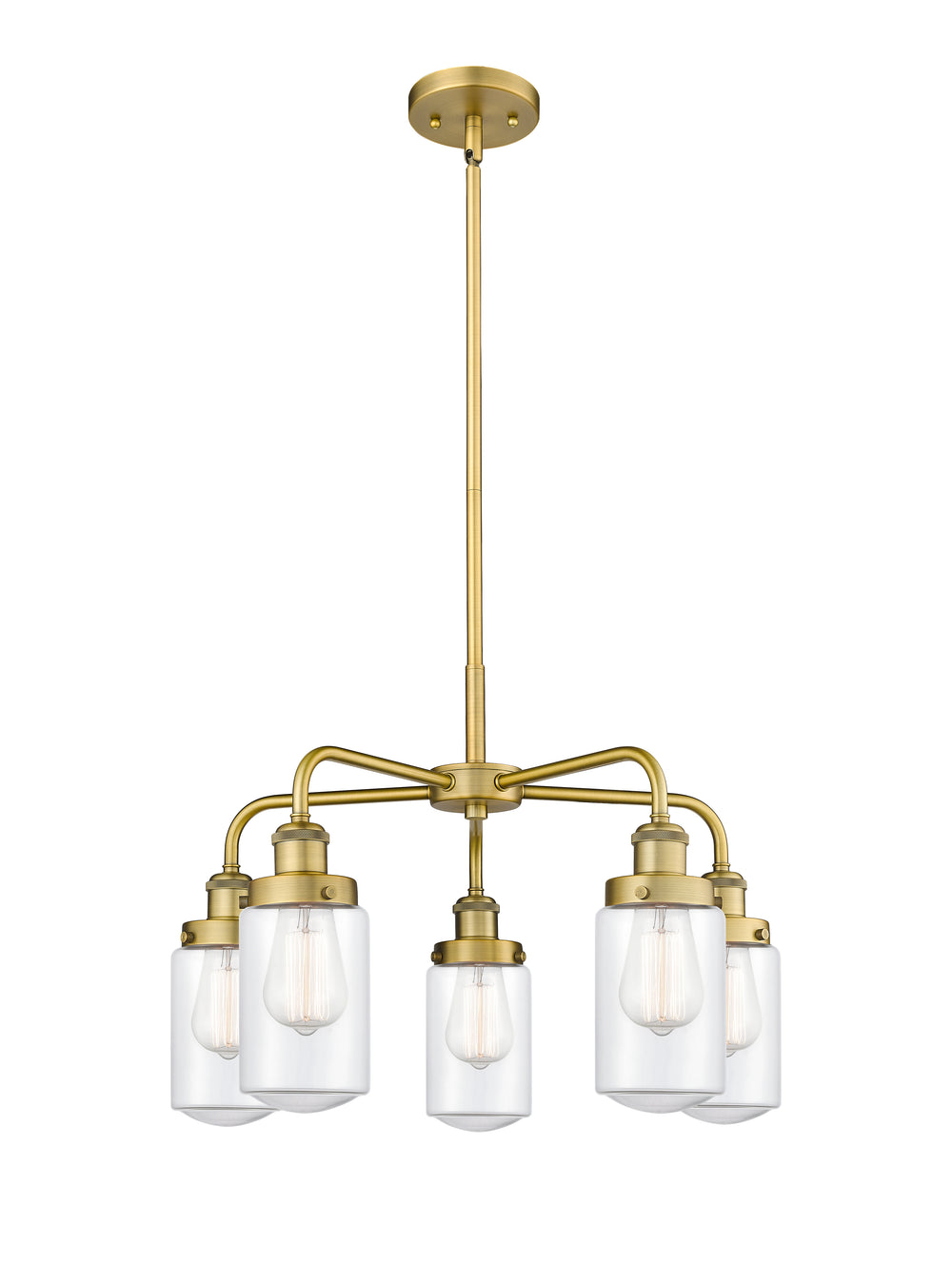 Innovations Lighting Dover Chandelier - Brushed Brass Chandeliers Innovations Lighting Clear ; Glass Type: Clear  