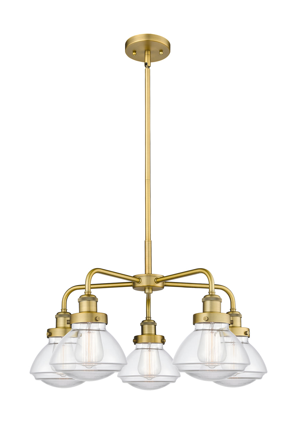 Innovations Lighting Olean Chandelier - Brushed Brass Chandeliers Innovations Lighting Clear ; Glass Type: Clear  