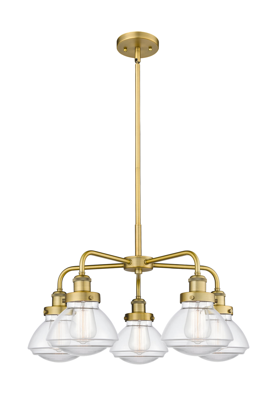 Innovations Lighting Olean Chandelier - Brushed Brass Chandeliers Innovations Lighting Clear ; Glass Type: Clear  