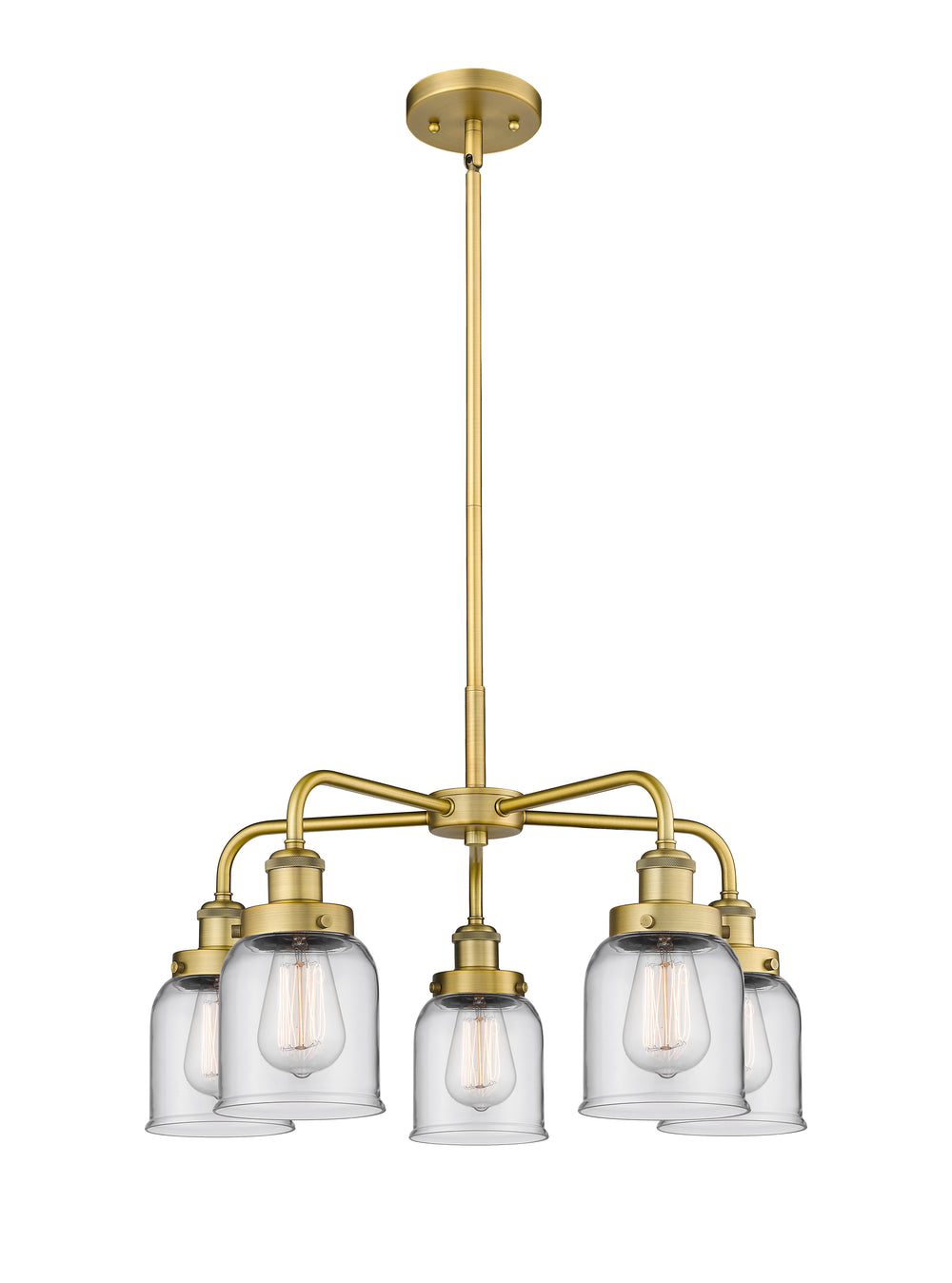 Innovations Lighting Edison Chandelier - Brushed Brass Chandeliers Innovations Lighting Clear ; Glass Type: Clear  