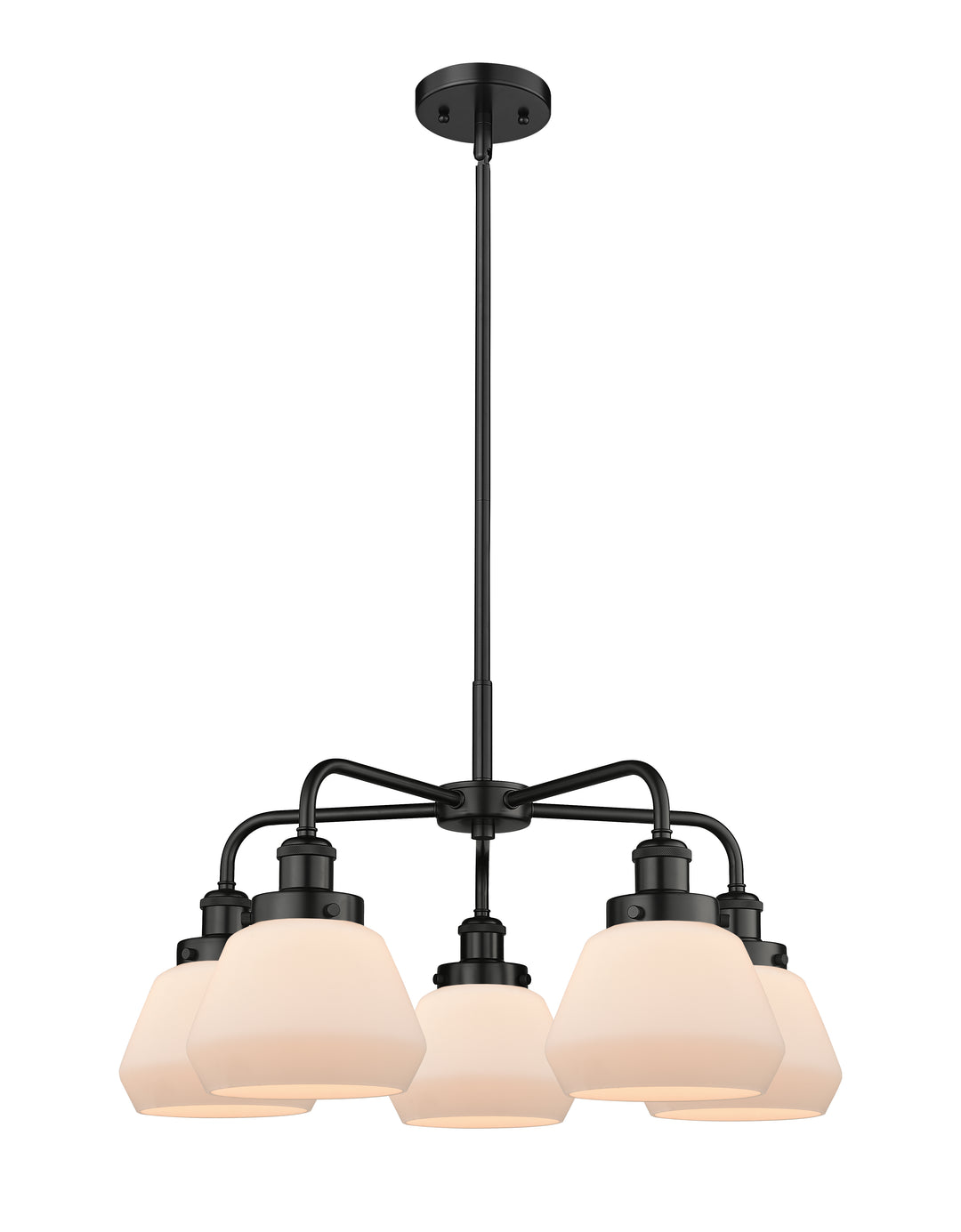 Innovations Lighting Fulton Chandelier - Matte Black Chandeliers Innovations Lighting Matte White ; Glass Type: Frosted  